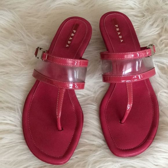 💞PRADA💞patent leather flip flops - Picture 16 of 16